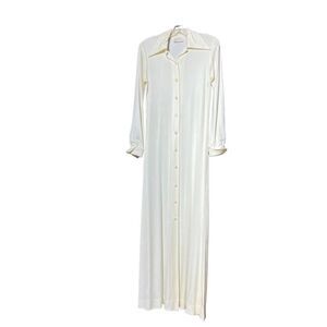 Rina California Vintage Long Sleeve Maxi Dress Formal shirt Dress Size Small
